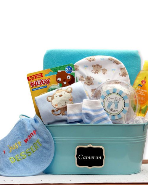 Baby Basics Gift Pail Blue