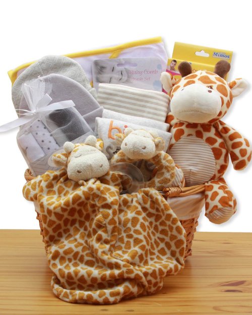Jungle Safari New Baby Gift Basket - Yellow