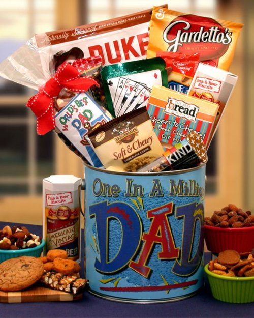 You're One In A Million Dad Premium Snacks & Nuts Gift Pail