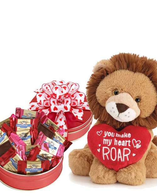 You Make My Heart Roar Plush Lion Gift Set