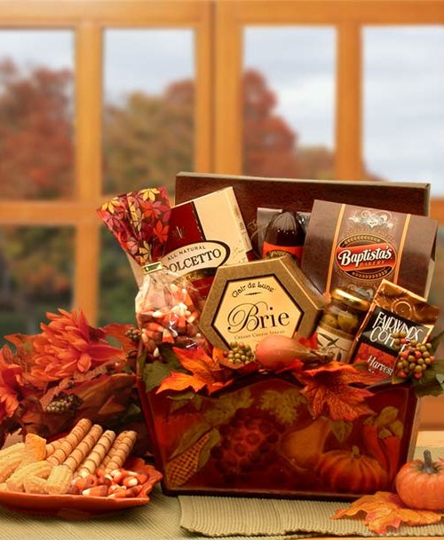 A Gourmet Fall Harvest Fall Gift Basket